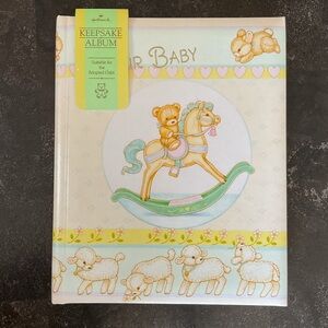 Vintage 80s Hallmark Keepsake Album adopted child baby memory book unisex